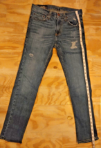 Hollister Mens Teens Jeans Size W28 X L30 Straight Leg Skinny Jean Distressed - £12.84 GBP