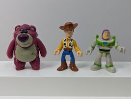 Imaginext Toy Story Lot Lotso Woody Buzz Lightyear Figures Lot 3 WELL USED - $6.92