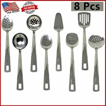 8 Pcs Stainless Steel Cooking Utensil Set, Kitchen  Utensils Serving Spa... - £13.42 GBP