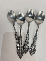 United Silver Acadia Set of 4 Soup Spoons Stainless Steel Flatware - £7.97 GBP