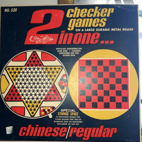 Vintage 1960's Ohio Art Chinese Checkers Tin Game with Box - $37.24