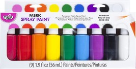 TULIP Fabric Paint, Spray on Paint Set Party Pack, 9 Pack Rainbow - $35.18