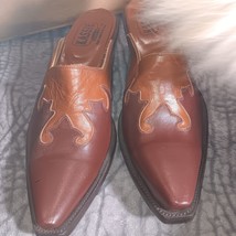 Womens cowboy Mules Kassie brown Leather size 9 item: s2259 - $87.89