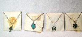 Vintage Navajo Sterling Silver Turquoise Necklaces -  Lot of 4 - K826 - £87.63 GBP