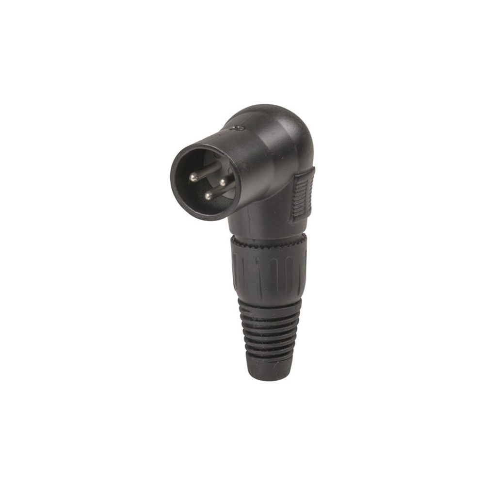 Line Male Cannon Type Right Angle Connector with 3 Pins - $26.15