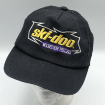 Vintage SkiDoo Winter Rules Black Snapback Hat K Products Snowmobile Ski-Doo USA - £30.96 GBP