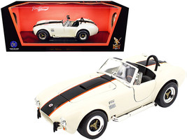 1964 Shelby Cobra 427 S/C Roadster Cream with Black and Orange Stripes 1/18 Diec - £53.09 GBP
