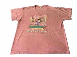 Vintage 2002 I Love Lucy Chocolate Factory T Shirt Adult XL Pink Mens - $16.69