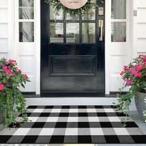 Iohouze Cotton Buffalo Plaid Check Rug Outdoor Doormat 27 Point 5 By 43 ... - $31.98