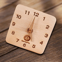 Vintage clock made of wood lovely simple small clock in vintage sytle wo... - £21.68 GBP