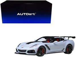 2019 Chevrolet Corvette C7 ZR1 Ceramic Matrix Gray Metallic with Carbon Top 1/18 - €272,08 EUR