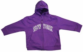 New York City Infant Baby Zippered Hoodie Sweatshirt Purple 12M - £11.98 GBP