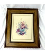 F. Massa Baby Fox, Chipmunk, Bird in floral setting. F. Massa Print Framed - $880.95 MXN