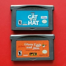 Dr. Seuss Cat in the Hat + Green Eggs and Ham Game Boy Advance Lot 2 Kids Games - £11.14 GBP