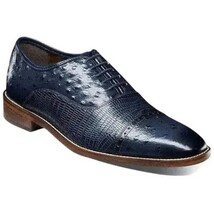 25527 Stacy Adams Leather Shoes Rodano Ostrich Lizard Print All Colors image 3