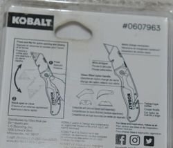 Kobalt 0607963 Speed Release Utility Knife Includes 11 Blades Black image 6