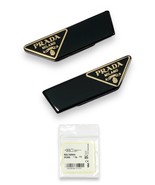 PRADA PR 71ZS Black/ Golden Replacement Metal Temple Side Icon Logo Genuine - €66,28 EUR