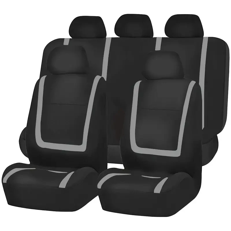 AUTOPLUS Car Seat Cover Universal Auto Flat Stretch Fabric Set Front Standard - £24.69 GBP+