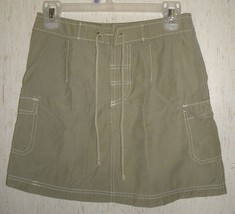 Excellent Womens American Eagle Outfitters Green Khaki Cargo Mini Skirt Size 0 - $23.33