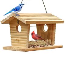 STARSWR Bluebird Feeder Outdoor, Mealworm Bird Feeder, Squirrel Proof - $36.91