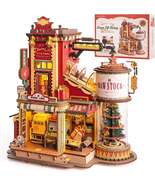 Robotime Rokr Wooden Music Box Christmas Dream Gift Factory 3D Wooden Pu... - $1,279.61 MXN+