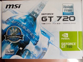 Geforce GT 720 MSI Graphics Card PC 1GB DDR3 PCI-E 2.0 HDMI Low Profile ... - $26.16
