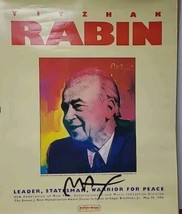 Peter Max Autographed YITZHAK RABIN Poster 30&quot; x 24&quot; Hand Signed Lithogr... - $132.05