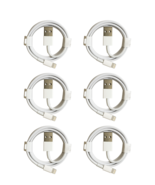 (6 PACKS) Genuine Apple iPhone Lightning to USB Cable Charger Cord .5M Original - $743.14 MXN