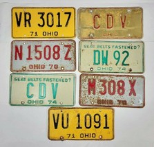 7 License Plates Ohio 1970&#39;s - $36.63
