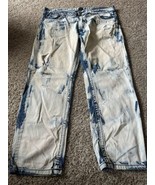 Smoke Ride Men&#39;s Acid Wash Street Wear Baggy Straight Leg Size Size 44W ... - $23.36