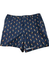 Gloria Vanderbilt Womens Shorts Size 14 Blue Orange Pineapples Stretch 5... - $14.85