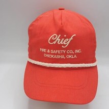 Snapback Trucker Farmer Hat Chief Fire &amp; Safety Co. Chickasha Oklahoma - £27.23 GBP