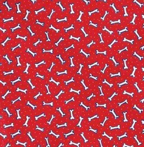 Carolina Creative Bandanna (Tossed Bones Red) Dog Animal Print 22&quot; x 22&quot; - $7.61