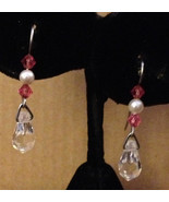 Vintage Hand Crafted 1970s Pink And Clear Multi Faceted Swarovski And Fa... - $28.48 CAD