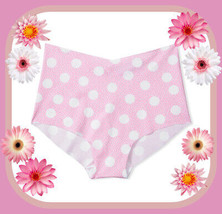 XL Pink w White Dot NO SHOW Edges Victorias Secret High Waist Midi Brief Pantie  - £9.83 GBP