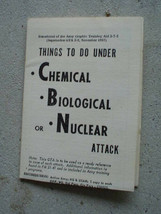 Small Vintage US Army Booklet Chemical Nuclear Attack - $16.83