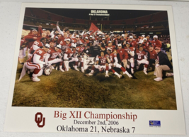 Big XII Championship 2006 OU Oklahoma Nebraska Game Photo 8x10 Team Foot... - $27.80