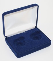 Blue Felt COIN DISPLAY GIFT METAL BOX holds 2-Quarters or Presidential $... - $241.38 MXN