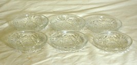 Clear Glass Coasters Starburst Pattern Set of 6 - $14.84
