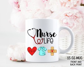 Nurse Life Coffee Mug, Mug For RN, Gift For Nurse Graduation, CNA Gift, ... - $20.00