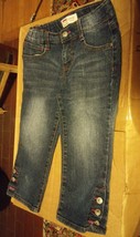 000 Girls Size 8 LEI Chelsa Lowrise Jeans Button Ankles Capris - £6.28 GBP