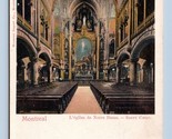 Interno Notre Dame De La Lourdes Montrealquebec Canada Unp DB Cartolina H16 - $4.05