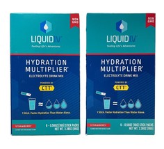 Liquid I.V. Hydration Multiplier Electrolyte Drink Mix, Strawberry 6 ct Pack 2 - £15.58 GBP