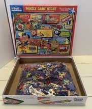 Family Game Night 550 Piece Jigsaw Puzzle by Lois B Sutton White Mountai... - $18.23