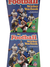 (2)1985 Topps Football Sticker Yearbook Official NFL Products 60%-80% Co... - $511.13 MXN