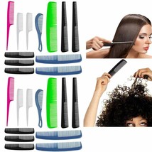 24 Pc Pro Hair Comb Set Salon Hairdressing Barber Styling Tools Brushes Plastic - £13.58 GBP