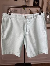 J CREW Gramercy Sunwashed Oxford Mens Shorts Cotton Aqua Sea Glass 37201... - $28.80