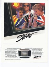 1984 Zenith TV Print Ad Vintage Electronics The Avanti SA2579X 8.5&quot; x 11&quot; - £15.11 GBP
