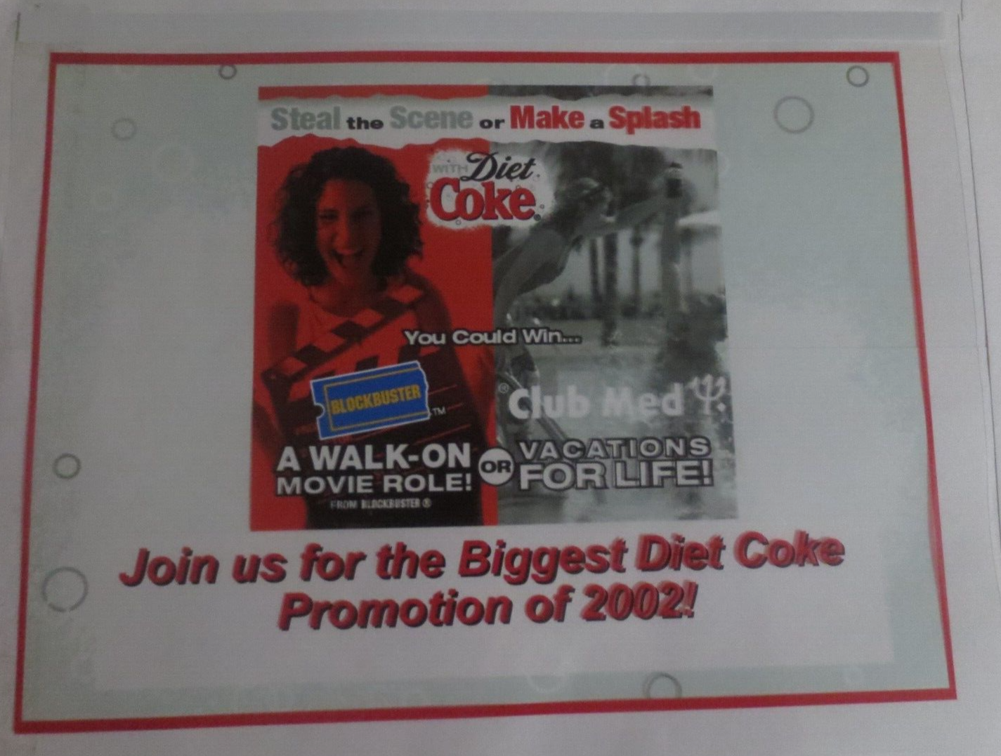 Diet Coke Promotion Presentation with disc and 8 slicks 2002 - $1.98