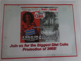 Diet Coke Promotion Presentation with disc and 8 slicks 2002 - £1.54 GBP